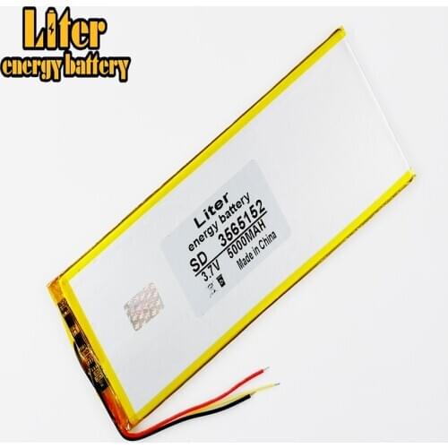 3 line 3.7V 5000mAh 3565152 Polymer lithium ion / Li-ion battery for tablet pc,POWER BANK,cell phone