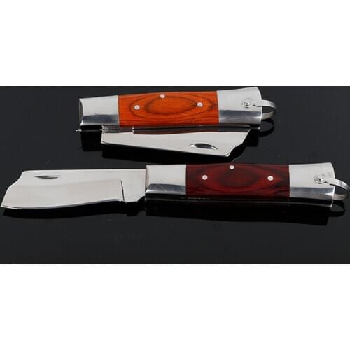 7.5'' Damascus Knife Folding Knife 5Cr14Mov Blade Steel +Rosewood Handle Camping Survival Knives Pocket Outdoor Hunting Knife