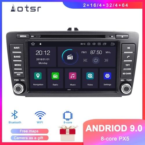 DSP Android 9.1 Car GPS Navigation DVD Player For VolksWagen Octavia 2014-2017 Auto Stereo Auto Radio Multimedia Player HeadUnit