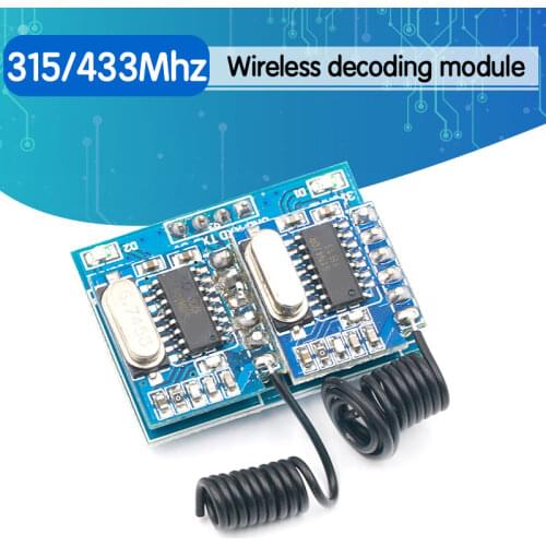 Dual frequency wireless decoding module RF radio frequency wireless remote control switch 315/433Mhz MCU RF34B