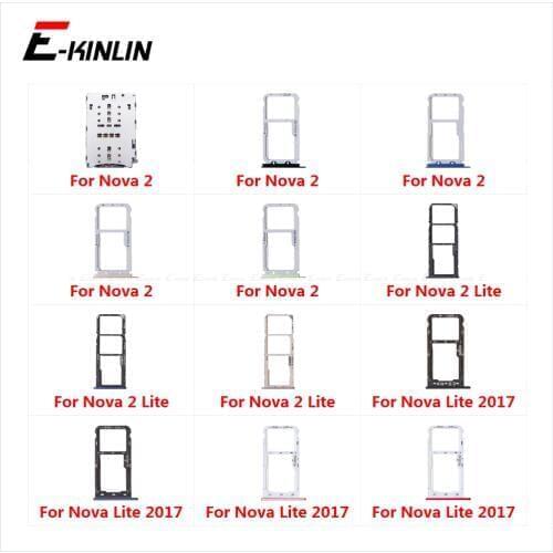 Sim Card Socket Slot Tray Reader Holder Connector Micro SD Adapter Container For HuaWei Nova 2 Lite 2017 Replacement Parts