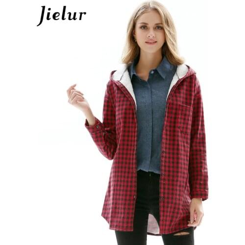 Jielur Womens Hooded Shirts