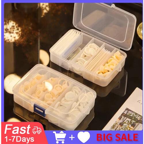 Microblading Transparent Tattoo Needles Storage Box Swab Finger Gloves Eyebrow Razor Blades Tattoo Permanent Makeup Tool Storage