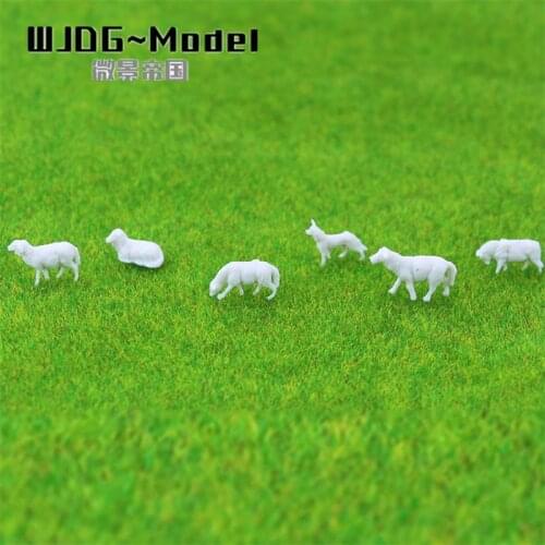 Wiking 20 PCS 1:8 7the unpainted white sheep on the farm animals the collie sheepdog