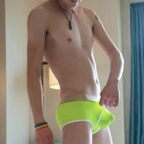 Will WJ mens bullet separation sexy man pants wj 5008 PJ translucent silk