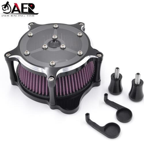 JAER Motorcycle Air Cleaner Kits Intake Filter For Harley 2008-2016 Touring Road King Road Glide