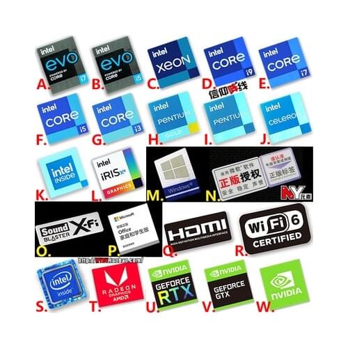 Original 11-generation core i7 i5 i3 win10 sticker notebook HDMI desktop computer cpu label