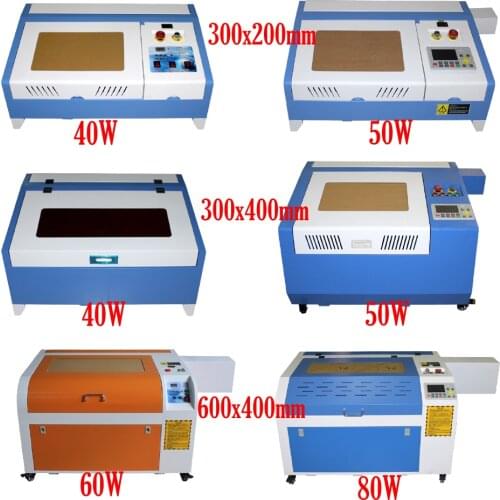 Desktop LY 3020 3040 4040 6040 CO2 Laser Engraving Machine with Digital Function and Honeycomb Table High Speed 40W 50W 60W 80W