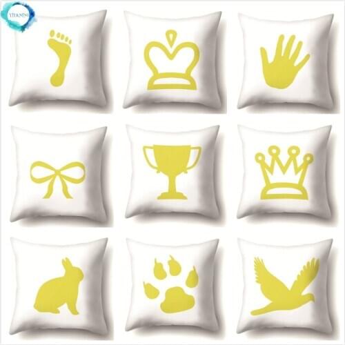 Nordic Style Abstract Geometric Animal Pattern Decorative Cushion Cover Polyester Pillow Case Home Decor Pillow Cover 45X45CM