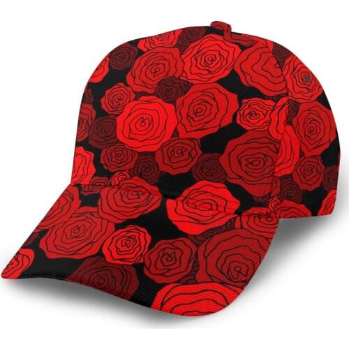 2021 New Baseball Cap Fishing Caps Men Outdoor Hunting Hat Hiking Hat Red Rose