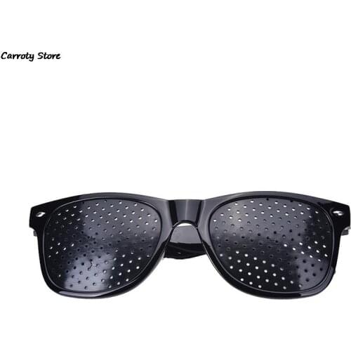 Black Unisex Vision Care Pin Hole Eyeglasses Glasses Eye Exercise Eyesight Improve Plastic High Quality And Inexpensive