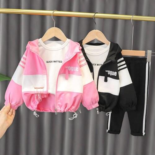 Autumn Baby Girls Clothing Infant Clothes Suits Casual Sport Cotton Zipped jacket Pants 2PCS/Sets Hoodie Kid Toddler Tracksuits
