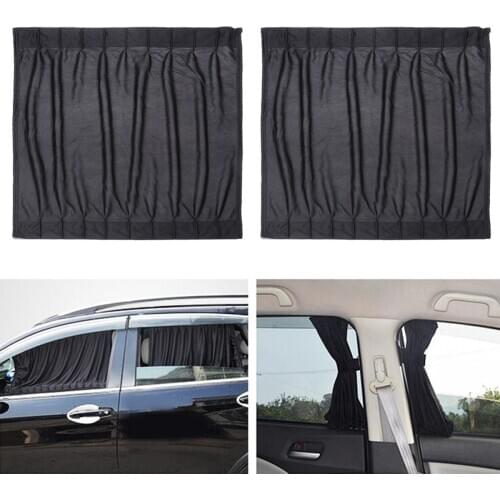 Pair 50cm Car Side Window Curtain RV Camper Trailer Truck Sunshade Cover Anti-UV Sun Heat Shade Car Interior Accessories