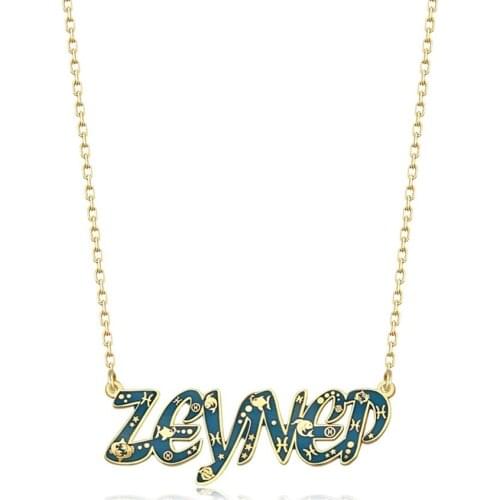 Personalized Zodiac Pattern Cabochons Is Necklace DN209
