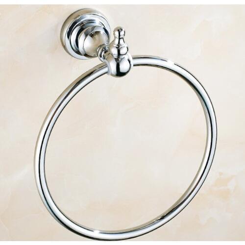 Polished Chrome Brass Bathroom Wall Mounted Towel Ring Holder Bathroom Accessories Bath Hardware Bathroom Fittings mba905