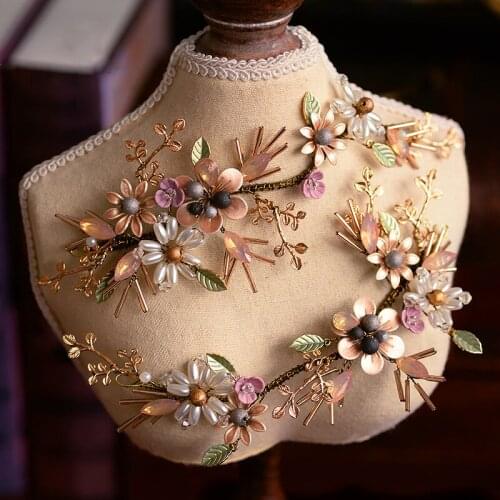 Baroque Brides Rhinestone Hairbands Bridal Barrettes Headdress Crystal Wedding Hair Accessory Luxury Evening Party Hair Jewelry