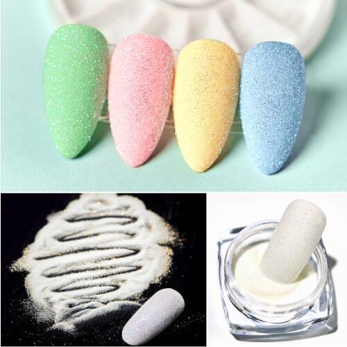 1Box Sugar Nail Powder Holographic Glitter Nail Dust Powder Laser Gradient Nail Pigment Holographic Glitter Nail Art Decoration