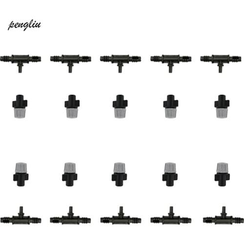 10Pcs Garden Drip Irrigation Gray Spray Nozzle 8/11 mm Connect to 4/7mm Tee with Apply Watering on Plants Sprayer Nozzle IT220