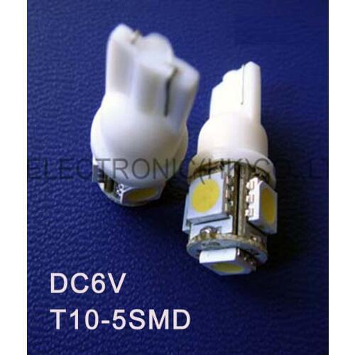 High quality DC6V 6.3V T10 W5W 194 168 Led Warning Signal,Pilot Lamps,Indicator Lights,Instrument Lamps free shipping 5pcs/lot