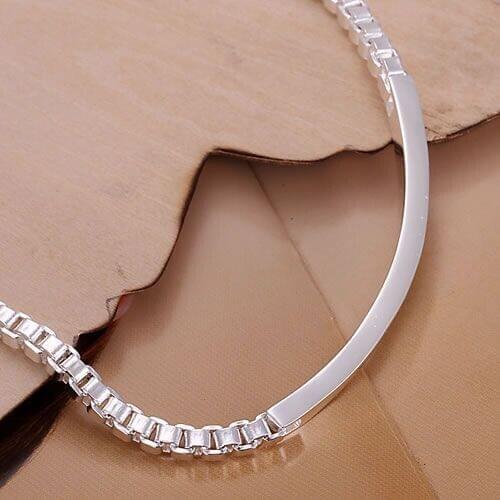 KN-H079 Wholesale Silver Color Bracelet For Ladies Mans 925 Free Shipping Factory Price Fashion Jewelry Box Bracelet