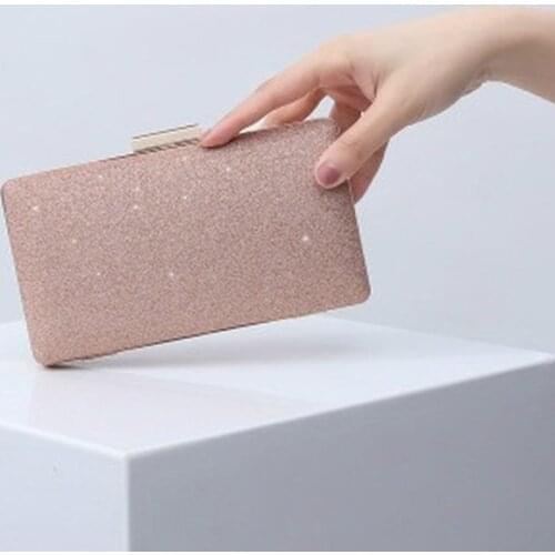 Women Evening Clutch Bag Sequin Clutch Female Crystal Day Clutch Wedding Purse Party Banquet Black/Gold Silver