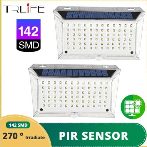 1/2PACKS Solar Light LED Outdoor Wall Lamp Waterproof Spotlight 270 ° Wide Irradiate For Garden Motion Sensor Garden Path Street