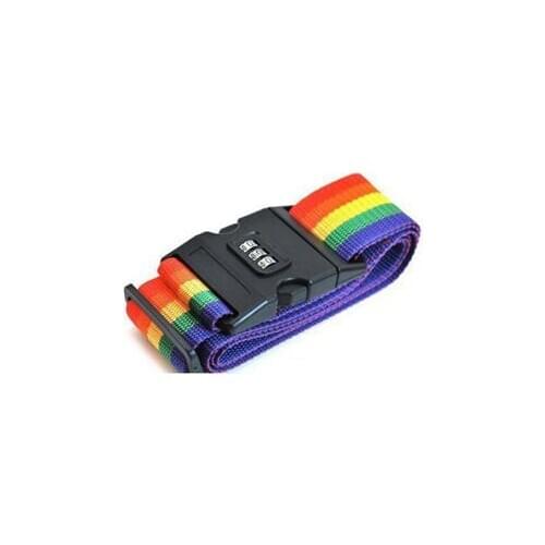 1.7m baggage Belt Travel Rainbow Adjustable Luggage Suitcase Strap with Coded Lock Secure Lock Safe Belt Strap