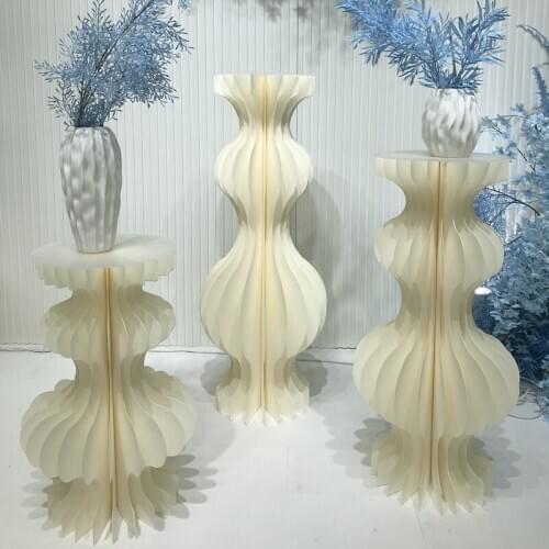 3pcs Paper Forwedding Arch Frame Stand Flower Shelf Racks Geometric Christmas Decorative Props Party Backdrop Stage Decoration