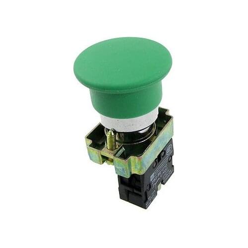 40mm Green Sign Mushroom Momentary Push Button Switch Non Lock NO N/O ZB2-BE101C