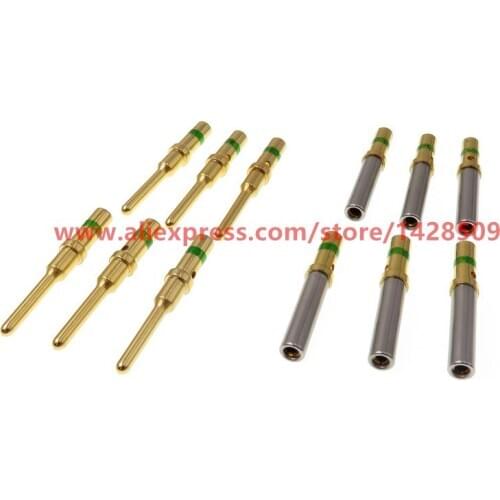 50 Pcs Female Male Gold Plated DT PIN, SOLID, SIZE 16, 16-20AWG, Deutsch Crimp TERMINAL 0460-215-1631 0462-209-1631