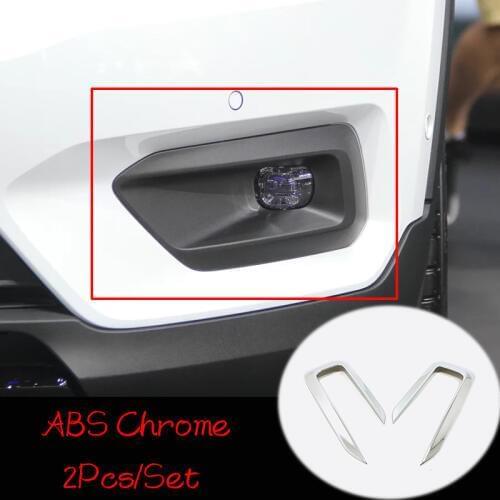 ABS Chrome For Volvo XC40 T5 2017 2018 2019 Car Accessories Front Fog Lampshade Cover Frame Cover Trim Car Sticker Styling 2Pcs