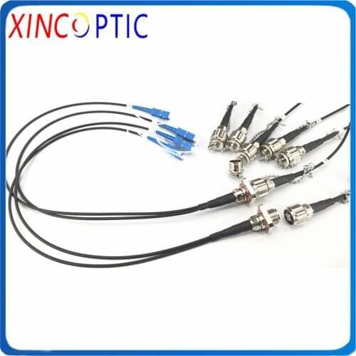 SM,2C,G657A1,4.0mm,LSZH Armored Cable,0.5/1/2M,ODC Square/Round to SCUPC Fiber Optic Patch Cord,30cm from Plug to SC Connector