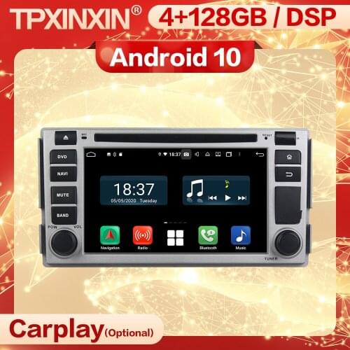 4+128G Carplay 2 Din Android 10 Car Screen Multimedia Stereo Receiver For Hyundai Santa Fe Wifi GPS Radio Audio Player Head Unit