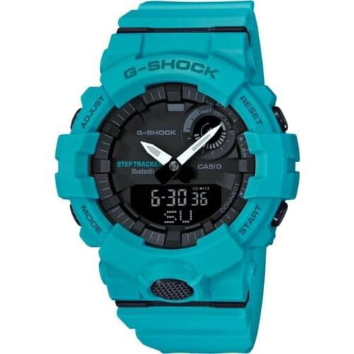 CASIO GBA-800-2A2DR Bluetooth And Pedometer Smart Mechanical Digital 50 Atm Waterproof Quality Luxury Blue Wristwatch For Unisex