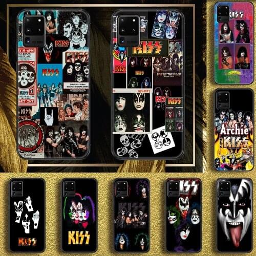Rock Kiss band Phone case For Samsung Galaxy Note 4 8 9 10 20 S8 S9 S10 S10E S20 Plus UITRA Ultra black luxury cover tpu coque