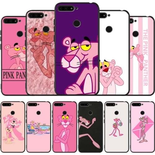 Pink panther black Silicone Phone Case For honor 30 20 Pro 8 8X 9 10 20 Lite Mate 10 20 30 Lite Pro cover