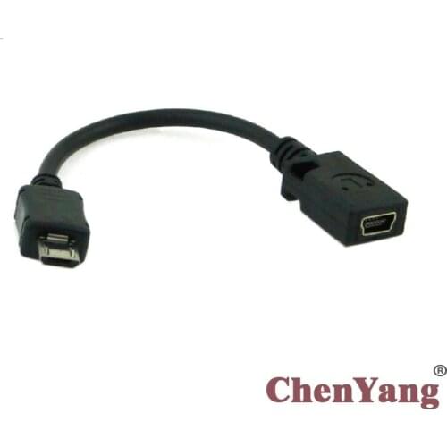 CYSM Mini USB 5pin Female to Micro USB 5pin Male data charge cable 10cm