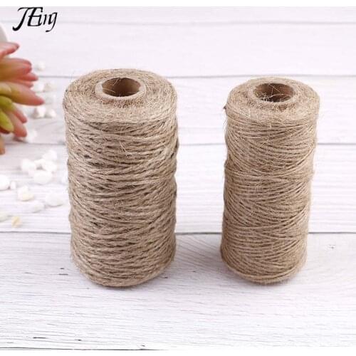 DIY 100m 1mm 2mm Natural Hemp Rope Jute Twine Burlap String Party Wedding Gift Wrapping Cords Thread Scrapbooking Craft Decor