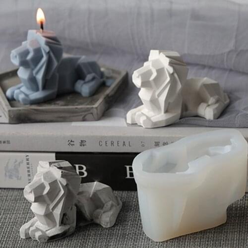Geometric Lion Stencil Candle Mold Silicone Mold For Candle Making DIY Handmade Christmas Gifts Christmas Home Decoration