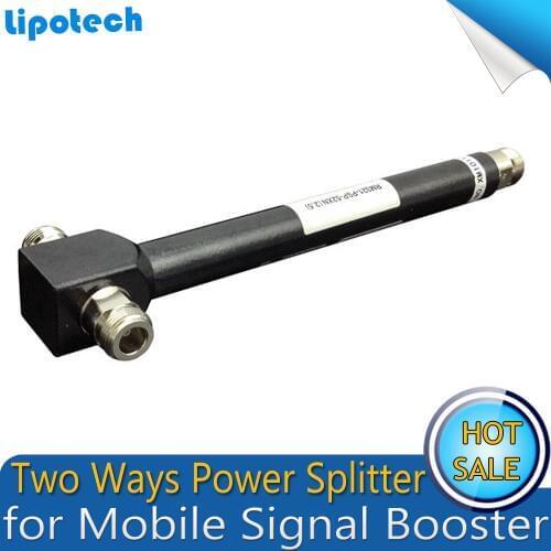 800-2500MHz 2 way N Female Power Splitter ,Cavity Divider for Mobile Signal Booster Repeater Amplifier Work With 2 Antennas