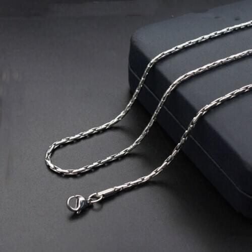 Fashion simple titanium steel necklace stainless steel chain for man and women jewelry hot sale