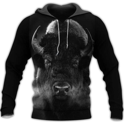 New buffalo hunting 3D Print Shirt Mens and womens autumn fashion casual sweater with Hoodie / sweater / jacket