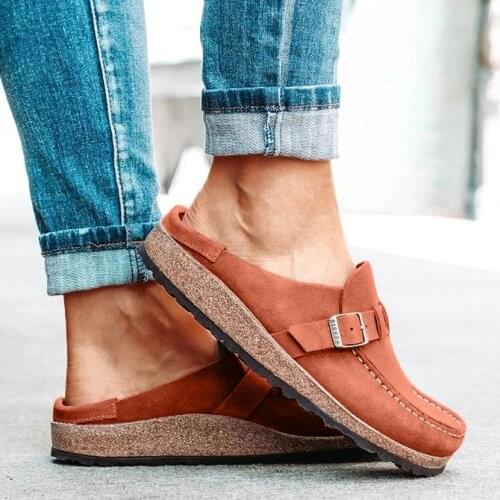 Newly Arrived Women Casual Shoes Female Sandals Flats Half Drag Beach Shoe Outdoor Baotou Shoe Lazy Shoes Summer 2020