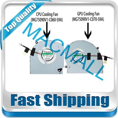 New For Dell Alienware 17 R4 R5 MG75090V1-C060-S9A MG75090V1-C070-S9A Replacement Laptop CPU GPU Cooler Cooling Fan