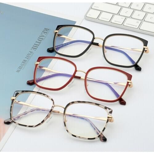 Retro Unique Square Glasses Frame Women Men Trendy Fashion Optical Computer Clear Glasses Ladies Black Red Big Frame Eyeglasses