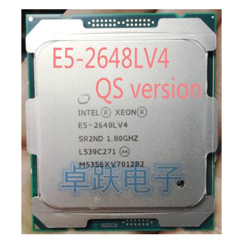 Original Intel Xeon QS version E5-2648L V4 CPU Processor E5 2648LV4 14-Core 1.80 GHz 35MB E5-2648LV4 free shipping E5 2648L V4
