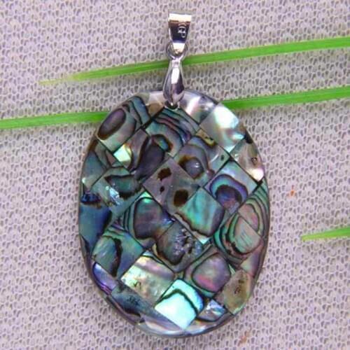 Natural New Zealand Abalone Shell Bead Pendant Jewelry For Woman Gift S058