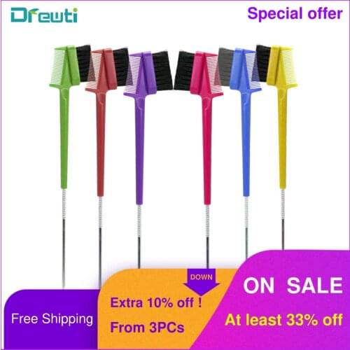 DREWTI Edge Brush with Rat Tail Comb Double Sided Control Hair Comb Hair Edge Brush Comb for Hair or Eyebrow