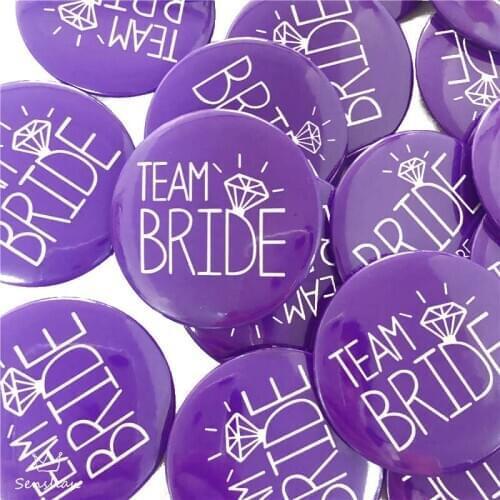Purple Team Bride Badge Hen Party Decoration Bride To Be Bachelor Party Supplies