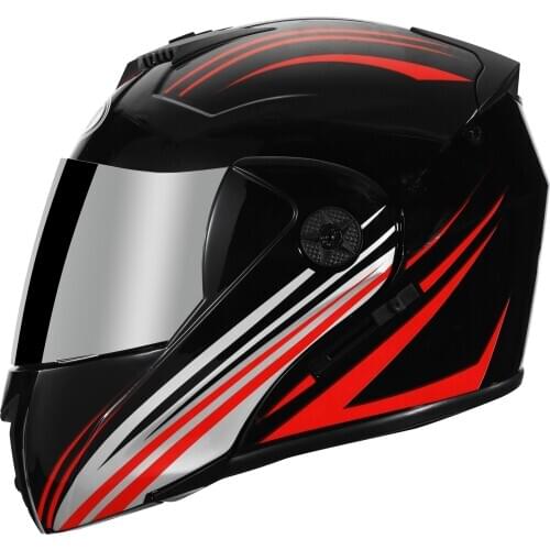 Casque de moto intégral chaud casque de moto rabattable avec Double pare-soleil pour femmes homme casque de Motocross casco kask